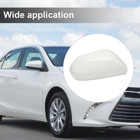 ABS Material Right Passenger Side Mirror Cover Cap (White), Rearview Mirror Cover Cap, Fits Camry 2018 2019 2020 2021 2022 2023 2.5L L4, Replaces #87915-06130 in Saudi Arabia