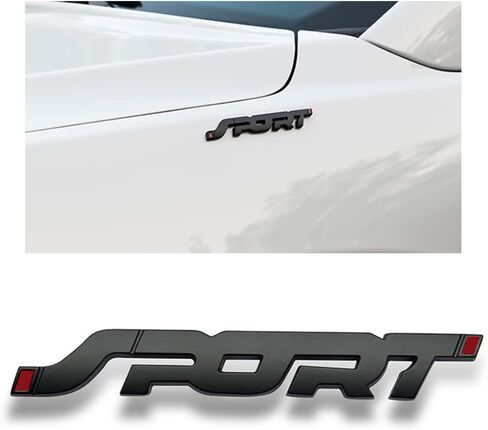 ملصق شعار سيارة رياضي ثلاثي الأبعاد، ملصق رياضي عالمي للسيارة، شارات شعار شعار السيارة الخلفي، شعار السيارة، ملصقات رياضية للسيارة، ملحقات السيارة الخارجية (أسود) in Kuwait