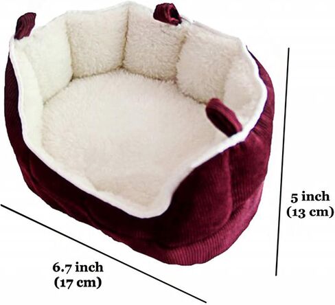 كوب كوكو للاحتضان للحيوانات الصغيرة، قطن ناعم مبطن بالصوف، هامستر مريح، جربيل، سرير فأر in Kuwait