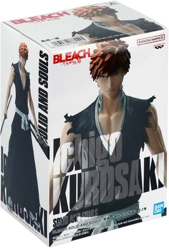 Banpresto - Bleach - Ichigo Kurosaki (ver. A), Bandai Spirits Solid and Souls Figure in Saudi Arabia
