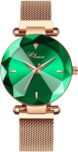 FANMIS Luxury Women's Classic Crystal Diamond Bracelet Watch Elegant Small Face Stainless Steel Waterproof Watch Business Dress Watch for Ladies Girls in Saudi Arabia
