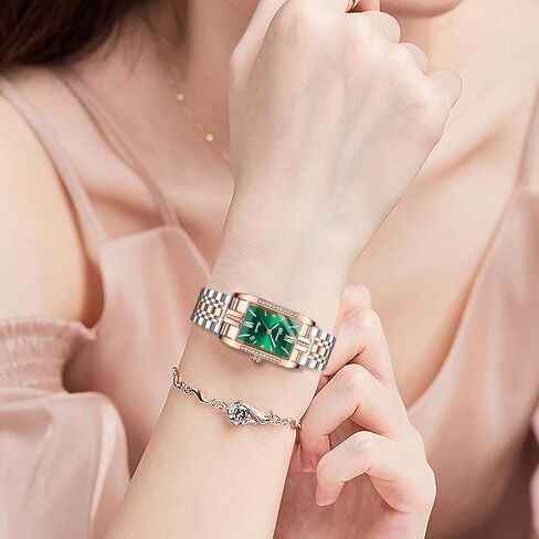 ساعة FAMIS الفاخرة للنساء بسوار من الكريستال والألماس الكلاسيكي وجه صغير أنيق من الفولاذ المقاوم للصدأ مقاوم للماء ساعة رسمية للعمل للسيدات والفتيات in Kuwait