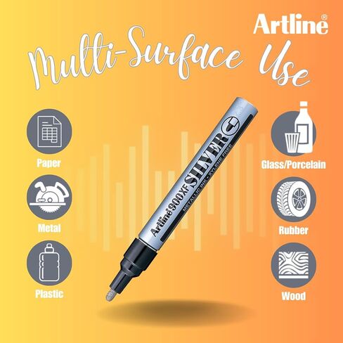 قلم طلاء Artline EK-900 XF - رصاصة 2.3 ملم - فضي in Saudi Arabia