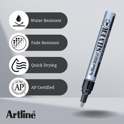 قلم طلاء Artline EK-900 XF - رصاصة 2.3 ملم - فضي in Saudi Arabia