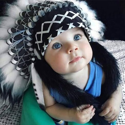 Indian Headdress Headband for Native American Costume,Indian Style Headdress,Adult Headband- Headpiece Fashion Elegant Party Photo Props in Saudi Arabia