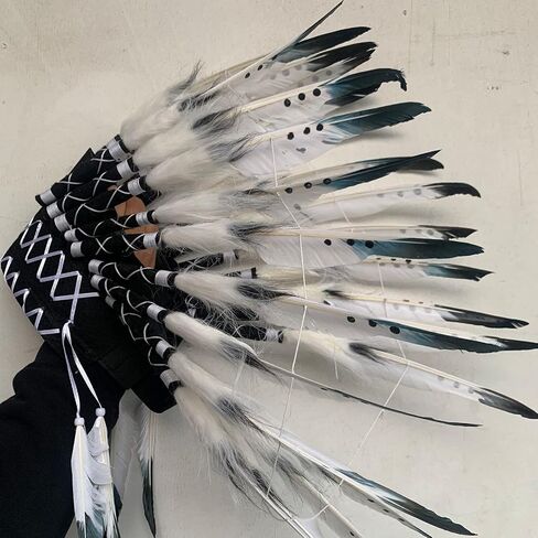 Indian Headdress Headband for Native American Costume,Indian Style Headdress,Adult Headband- Headpiece Fashion Elegant Party Photo Props in Saudi Arabia