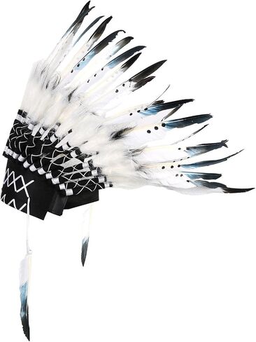 Indian Headdress Headband for Native American Costume,Indian Style Headdress,Adult Headband- Headpiece Fashion Elegant Party Photo Props in Saudi Arabia