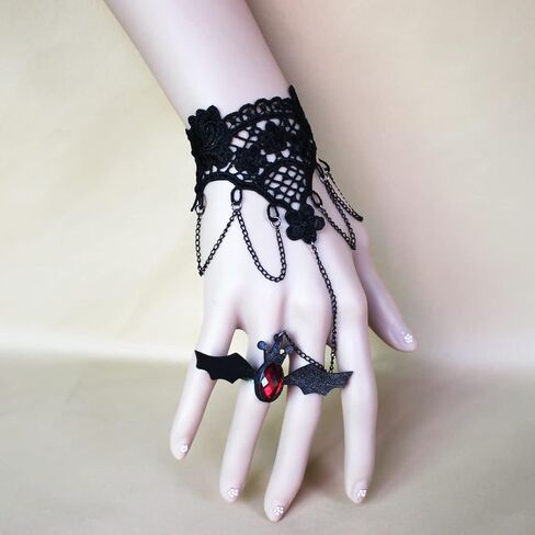 MineSign Halloween Costumes Fingerless Gloves Lace Bracelet Party Wedding Bridal in Saudi Arabia