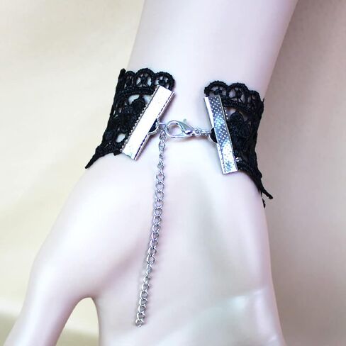 MineSign Halloween Costumes Fingerless Gloves Lace Bracelet Party Wedding Bridal in Saudi Arabia
