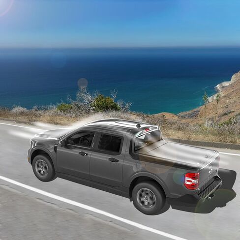 غطاء تونيو لسرير الشاحنة قابل للسحب متوافق مع 2022 20223 2024 Maverick 4'6 "/54.4'' غطاء سرير شاحنة من الألومنيوم قفل بكلمة مرور in Kuwait