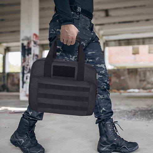 حقيبة نطاق بندقية تكتيكية لـ 4 مسدسات وذخيرة، وحقيبة مسدس واق من المطر مع 7 فتحات للمجلات ورقعة علم الولايات المتحدة لممارسة رياضة الرماية والصيد في الهواء الطلق in Kuwait