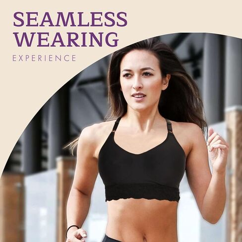 Wirefree Moisture Wick Racerback Sports Bralette with Adjustable Straps Removable Cup - Yoga Workout Fitness Low Impact in Saudi Arabia