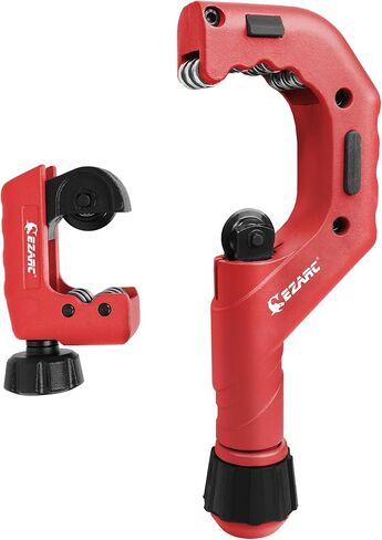 قاطع الأنابيب EZARC - مجموعة قطع الأنابيب مع قاطع أنبوب صغير، أداة قطع الأنابيب النحاسية 3/16 بوصة إلى 2 بوصة القطر الخارجي لقطع أنبوب الألومنيوم PVC الرفيع المصنوع من الفولاذ المقاوم للصدأ in Kuwait