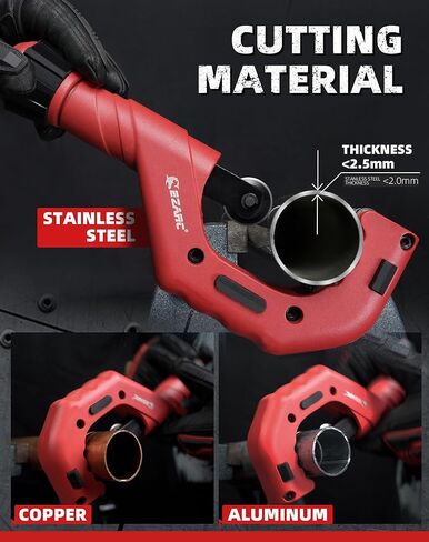 قاطع الأنابيب EZARC - مجموعة قطع الأنابيب مع قاطع أنبوب صغير، أداة قطع الأنابيب النحاسية 3/16 بوصة إلى 2 بوصة القطر الخارجي لقطع أنبوب الألومنيوم PVC الرفيع المصنوع من الفولاذ المقاوم للصدأ in Kuwait