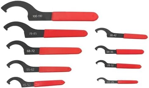 9Pcs Coilover Spanner Wrench Set, Adjustable Shock Wrench Universal Carbon Steel Spanners Compatible with Most Coil Over Shock Adjustments (Blue) in Saudi Arabia
