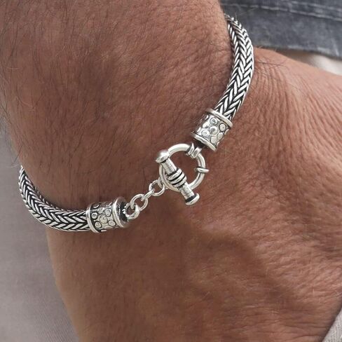 CHARMING - 925 Sterling Silver 3.5MM / 5MM Unisex Foxtail Bracelet - Sizes 6 to 10.5 inches in Saudi Arabia