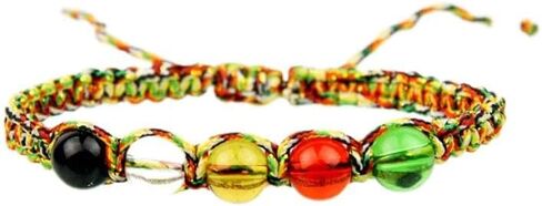 Five Elements Bead Bracelet Tibetan Colorful Rope Colorful Red Rope Glass Bead Seller's Small Gift, 4in*4in in Saudi Arabia