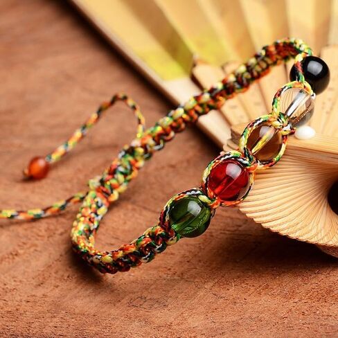 Five Elements Bead Bracelet Tibetan Colorful Rope Colorful Red Rope Glass Bead Seller's Small Gift, 4in*4in in Saudi Arabia
