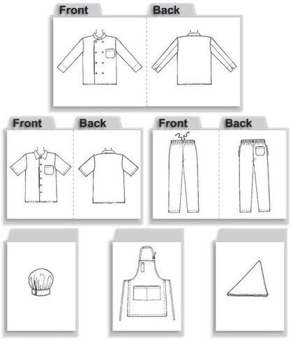 McCall's Patterns M2233MED M2233 Misses' and Men's Jacket, Shirt, Apron, Pull-On Pants, Neckerchief and Hat, Size MED in Saudi Arabia