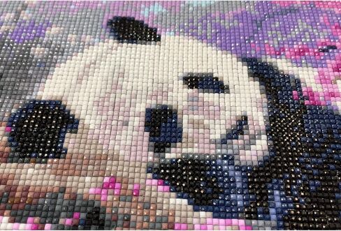 MXJSUA Diamond Art Painting Kits for Adults, Square Full Drill Diamond Art Painting Kits 5D DIY Diamond Art Painting by Number Kits Diamond Art Kits for Home Wall Decor Sleeping Panda 12x16 Inch in Saudi Arabia