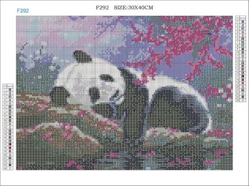 MXJSUA Diamond Art Painting Kits for Adults, Square Full Drill Diamond Art Painting Kits 5D DIY Diamond Art Painting by Number Kits Diamond Art Kits for Home Wall Decor Sleeping Panda 12x16 Inch in Saudi Arabia