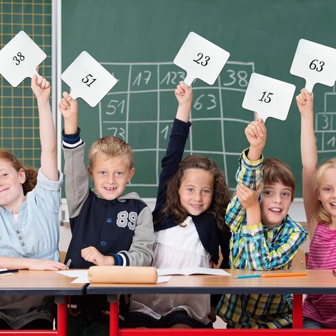 32 حزمة من مجاذيف المسح الجاف، لوحة الإجابة البيضاء، مجموعة مجداف بلاستيكية محمولة على الوجهين، مجموعة مجداف بلاستيكية محمولة مع أقلام السبورة وممحاة السبورة البيضاء للطلاب في الفصول الدراسية للتصويت على العطاءات (مربع) in Saudi Arabia