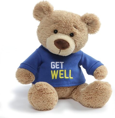 GUND Get Well T-Shirt Message Teddy Bear Stuffed Animal Plush, Blue, 12.5" in Saudi Arabia