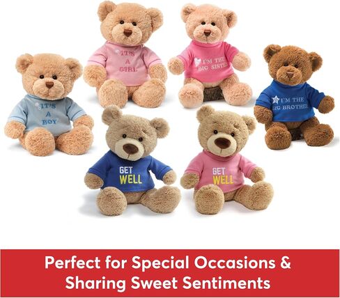 GUND Get Well T-Shirt Message Teddy Bear Stuffed Animal Plush, Blue, 12.5" in Saudi Arabia
