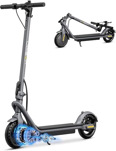Jasion Electric Scooter, 500W Peak Motor, Up to 15.5 MPH, 19 Miles Ranges Foldable Electric Kick Scooter with Dual Braking System, Adults/Youth E Scooter for Commute in Saudi Arabia