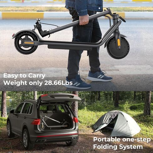 Jasion Electric Scooter, 500W Peak Motor, Up to 15.5 MPH, 19 Miles Ranges Foldable Electric Kick Scooter with Dual Braking System, Adults/Youth E Scooter for Commute in Saudi Arabia