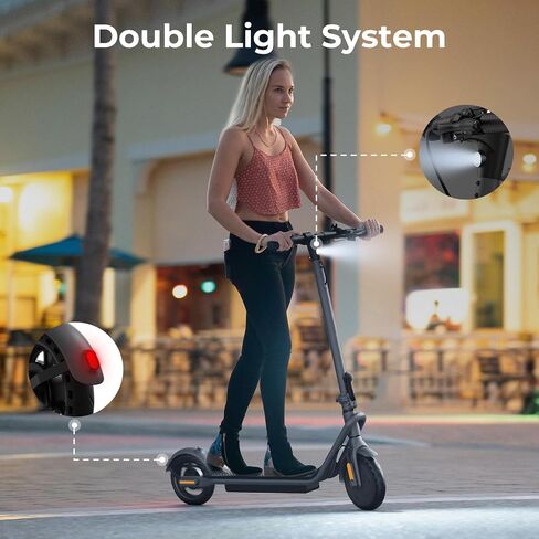 Jasion Electric Scooter, 500W Peak Motor, Up to 15.5 MPH, 19 Miles Ranges Foldable Electric Kick Scooter with Dual Braking System, Adults/Youth E Scooter for Commute in Saudi Arabia