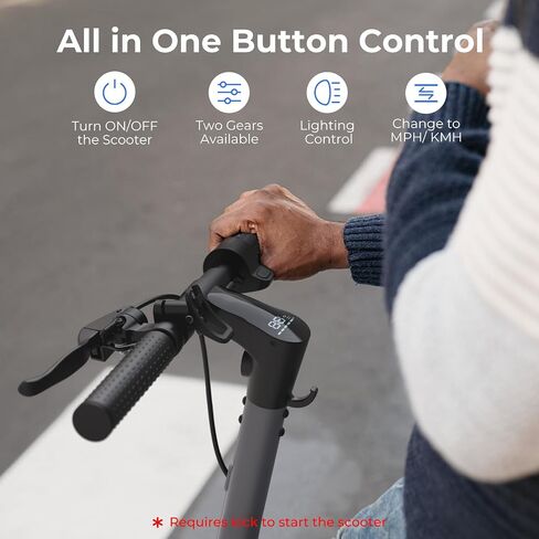Jasion Electric Scooter, 500W Peak Motor, Up to 15.5 MPH, 19 Miles Ranges Foldable Electric Kick Scooter with Dual Braking System, Adults/Youth E Scooter for Commute in Saudi Arabia