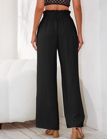 a.Jesdani Women's Pants Casual Loose High Waist Wide Leg Palazzo Pants Trousers with Pockets,S-2XL in Saudi Arabia