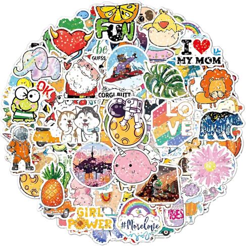 100 Pcs Animal Stickers for Kids,Different Animal Water Bottle Stickers Waterproof Vinyl Stickers Skateboard Laptop Aesthetic Computer Hydroflask Phone Stickers Packs for Christmas Gifts in Saudi Arabia