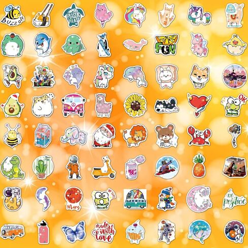 100 Pcs Animal Stickers for Kids,Different Animal Water Bottle Stickers Waterproof Vinyl Stickers Skateboard Laptop Aesthetic Computer Hydroflask Phone Stickers Packs for Christmas Gifts in Saudi Arabia