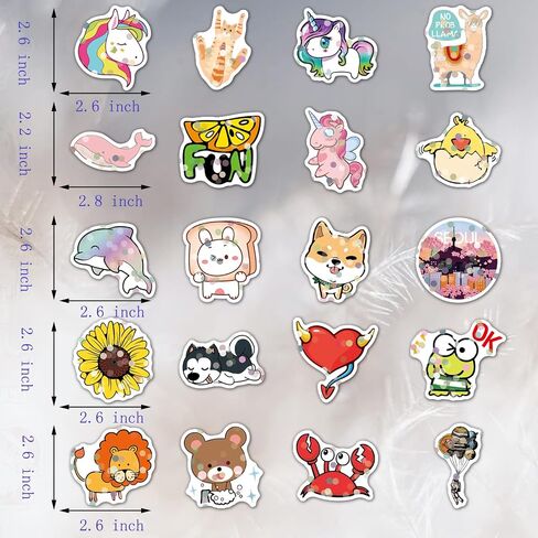 100 Pcs Animal Stickers for Kids,Different Animal Water Bottle Stickers Waterproof Vinyl Stickers Skateboard Laptop Aesthetic Computer Hydroflask Phone Stickers Packs for Christmas Gifts in Saudi Arabia
