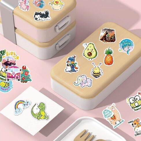 100 Pcs Animal Stickers for Kids,Different Animal Water Bottle Stickers Waterproof Vinyl Stickers Skateboard Laptop Aesthetic Computer Hydroflask Phone Stickers Packs for Christmas Gifts in Saudi Arabia