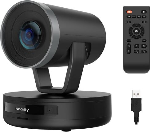 V415 4K PTZ Webcam, Zoom Certified Conference Camera, 15x Hybrid Zoom, AI-Powered Noise Cancellation, HDMI | RJ45 NDI Supported, 350° Pan & 60° Tilt, Remote Control for Zoom/Teams/Google Meet in Saudi Arabia