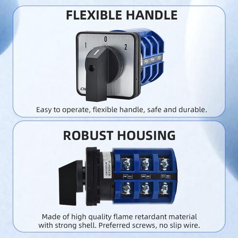 مفتاح التحويل، CNAODUN Universal Rotary 63A 660V 3 مواضع 12 محطة LW28-63 محدد التبديل العالمي الإغلاق in Kuwait