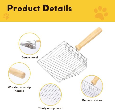 Cat Litter Scooper Plastic Cat Litter Scoop Large Scoop Deep Shovel Long Handle Poop Sifting with Non-Slip Handle & Curved Design Cat Products(Green) in Saudi Arabia
