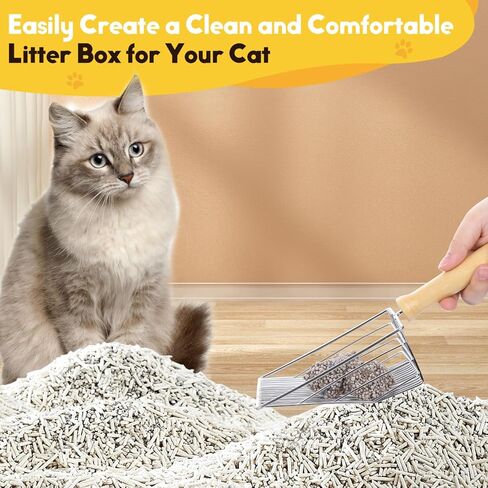 Cat Litter Scooper Plastic Cat Litter Scoop Large Scoop Deep Shovel Long Handle Poop Sifting with Non-Slip Handle & Curved Design Cat Products(Green) in Saudi Arabia