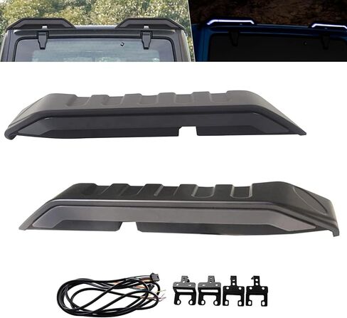 MotorFansClub Rear Roof Spoiler Fit for Jeep Wrangler JK 2007 2008 2009-2019 2020 2021 2022 Trunk Spoiler Wing Black(with LED) in Saudi Arabia