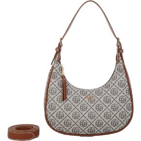 SweatyRocks Women's Allover Print Top Handle Bag PU Leather Zipper Undearm Crescent Bag