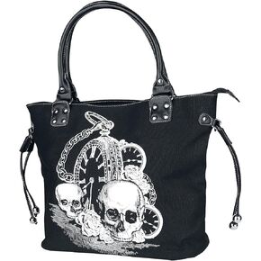 Women's Watch Skull Rose Shoulder Bag | Back in Black Handbag Purse