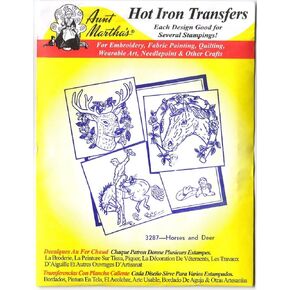 Horses & Deer Aunt Martha's Hot Iron Embroidery Transfer
