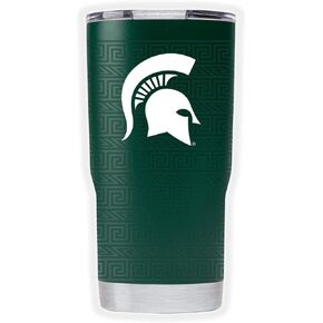 Gametime Sidekicks Michigan State 20oz Green Tumbler - Officially Licensed, 18/8 Stainless Steel, Double-walled, Vacuum-insulated, UV LED Printed Logos, Sweatless, Stays Hot/Cold - Full Wrap