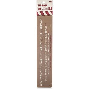 Pickett Letter and Number Guide, Slanted Helvetica Medium Font, 1/2 Inch Size (198S-1/2I)