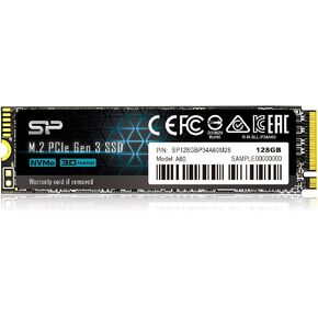 Silicon Power 2TB NVMe M.2 PCIe Gen3x4 2280 SSD Solid State Drive (SP002TBP34A60M28) in Saudi Arabia