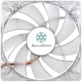 Silverstone Tek 120mm High Airflow and Less Noise with 9-Bladed Design Computer Case Fan with Red LED Cooling, Red FN121-P-RL