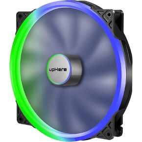 upHere P200CF-200mm مروحة إصدار LED قوس قزح هيدروليكية لحالات الكمبيوتر، P200CF in Kuwait